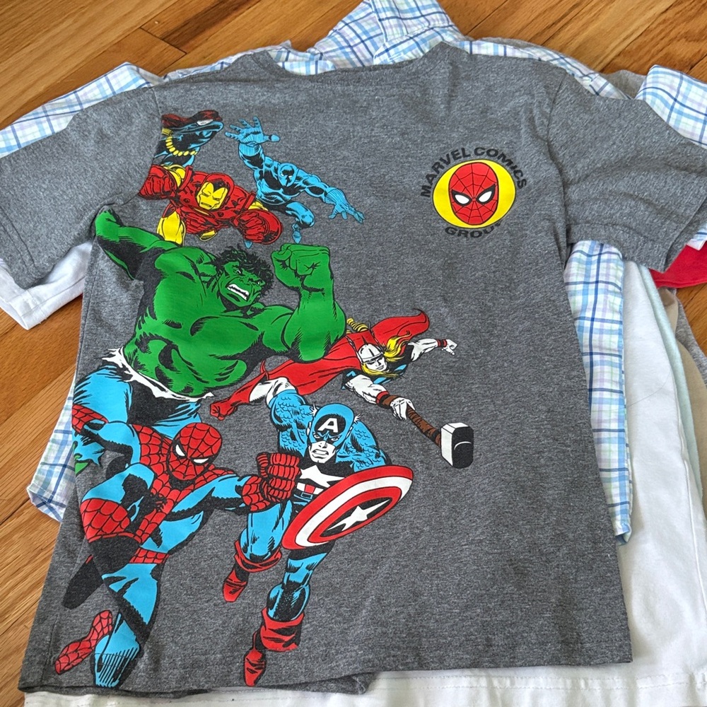 Kids Superhero Costume T-Shirt - Gray